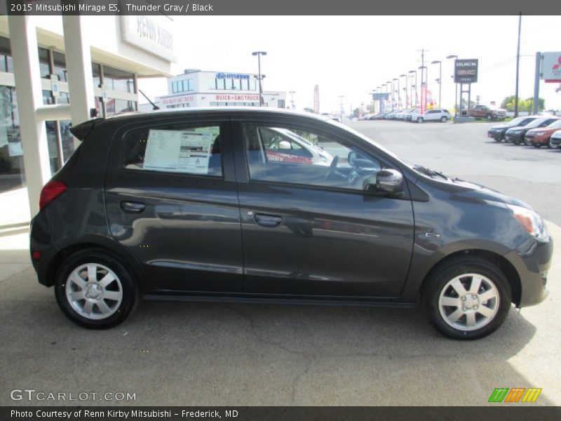Thunder Gray / Black 2015 Mitsubishi Mirage ES