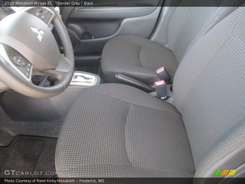 Thunder Gray / Black 2015 Mitsubishi Mirage ES