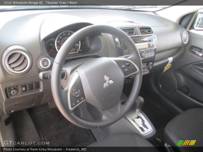 Thunder Gray / Black 2015 Mitsubishi Mirage ES