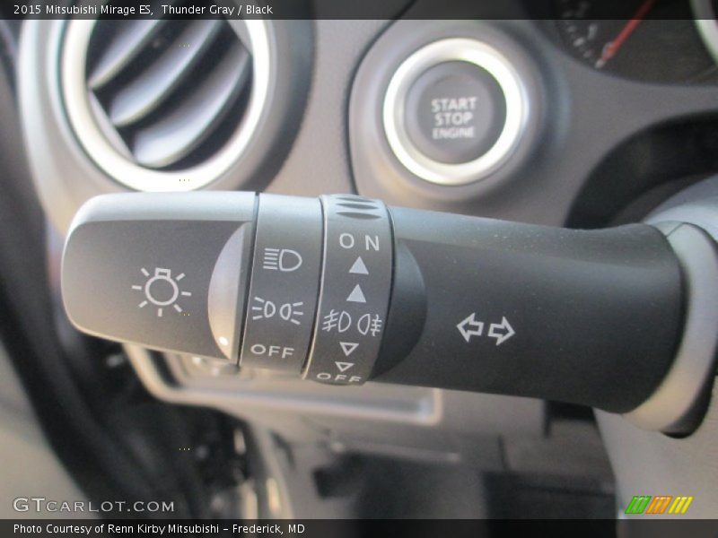 Thunder Gray / Black 2015 Mitsubishi Mirage ES
