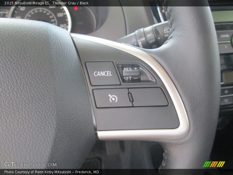 Thunder Gray / Black 2015 Mitsubishi Mirage ES
