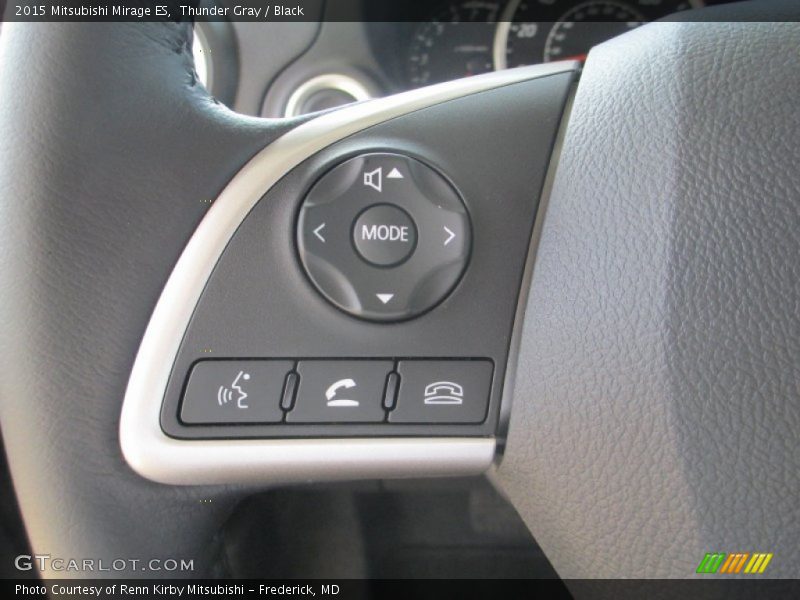 Thunder Gray / Black 2015 Mitsubishi Mirage ES