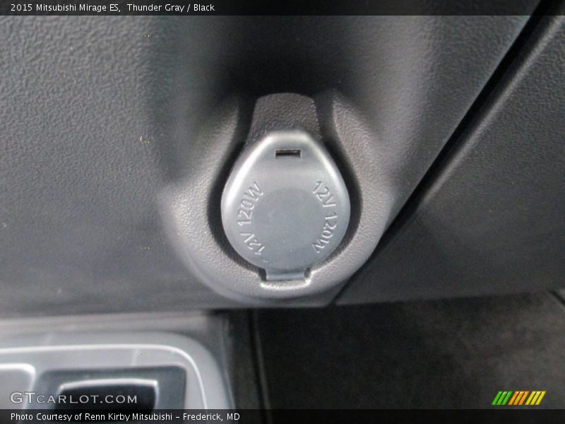 Thunder Gray / Black 2015 Mitsubishi Mirage ES