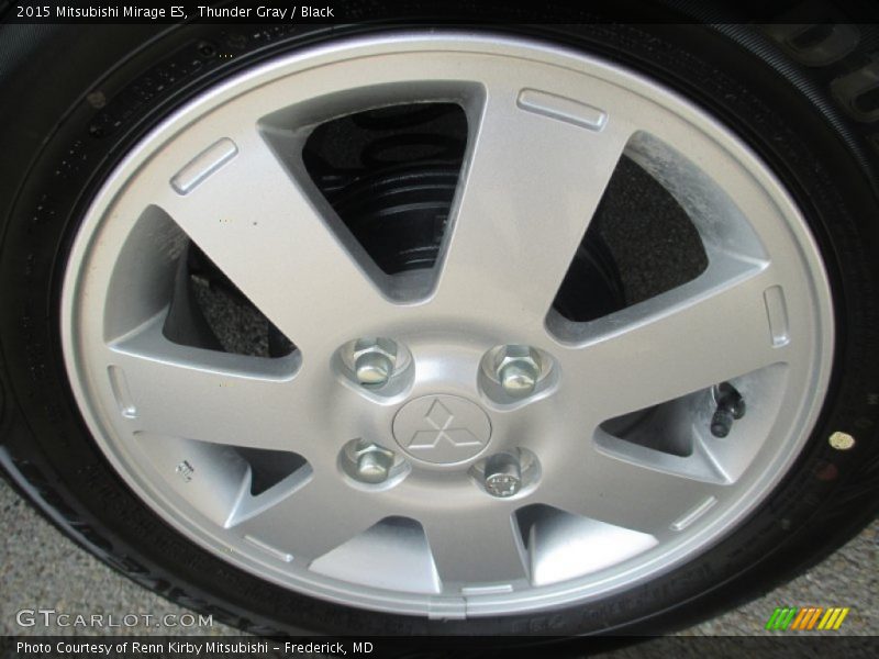 Thunder Gray / Black 2015 Mitsubishi Mirage ES