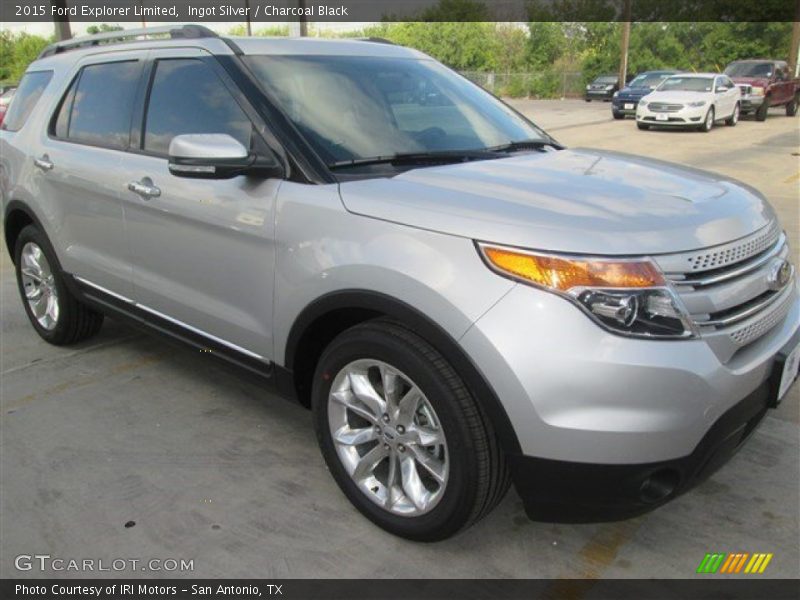 Ingot Silver / Charcoal Black 2015 Ford Explorer Limited