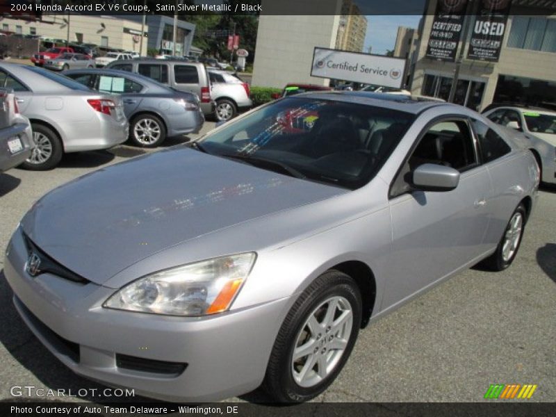 Satin Silver Metallic / Black 2004 Honda Accord EX V6 Coupe
