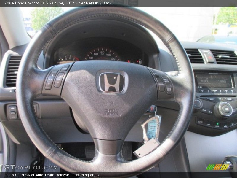 Satin Silver Metallic / Black 2004 Honda Accord EX V6 Coupe