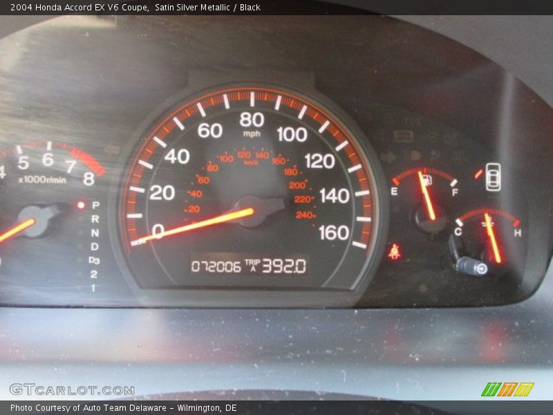 Satin Silver Metallic / Black 2004 Honda Accord EX V6 Coupe