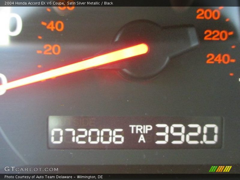 Satin Silver Metallic / Black 2004 Honda Accord EX V6 Coupe