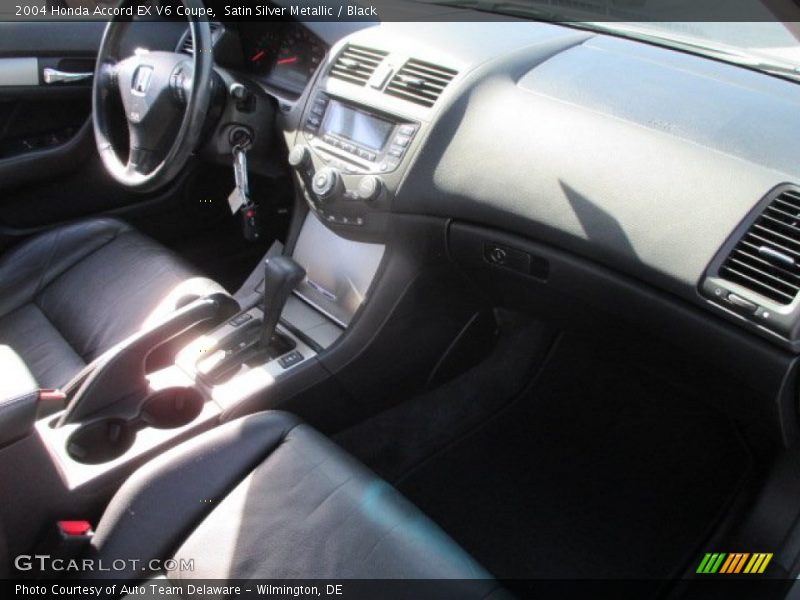 Satin Silver Metallic / Black 2004 Honda Accord EX V6 Coupe