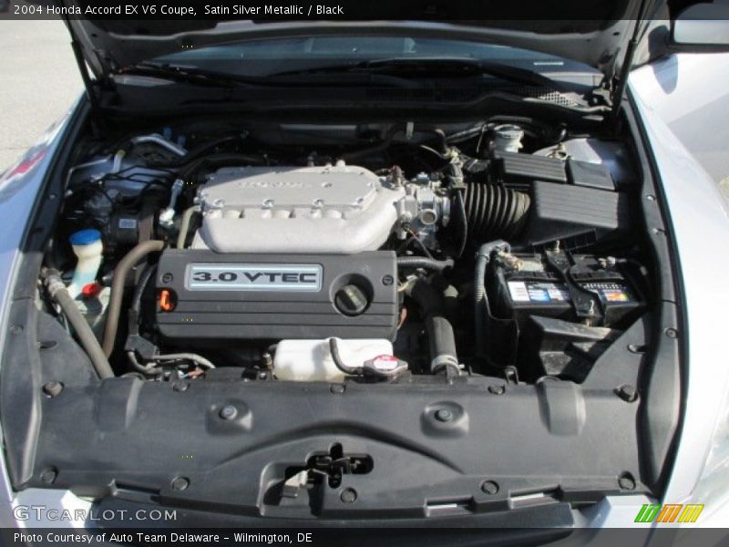 Satin Silver Metallic / Black 2004 Honda Accord EX V6 Coupe