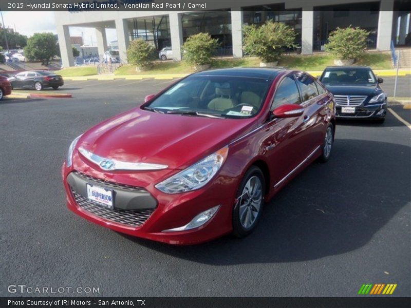 Venetian Red Pearl / Camel 2015 Hyundai Sonata Hybrid Limited