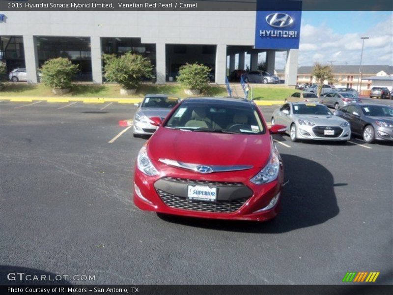 Venetian Red Pearl / Camel 2015 Hyundai Sonata Hybrid Limited