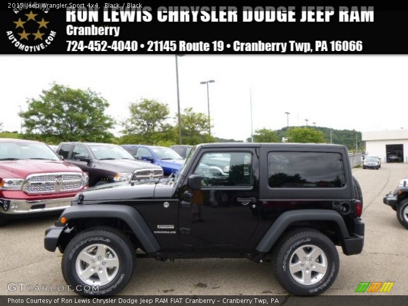 Black / Black 2015 Jeep Wrangler Sport 4x4