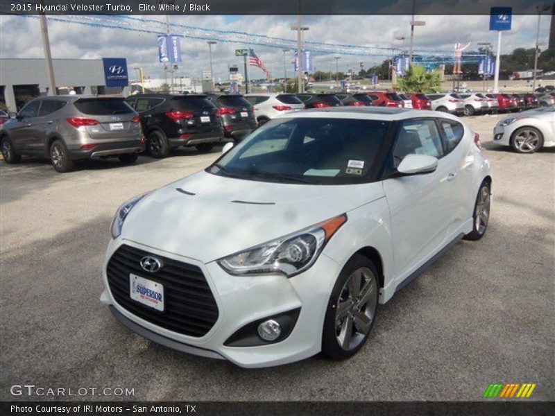 Elite White / Black 2015 Hyundai Veloster Turbo