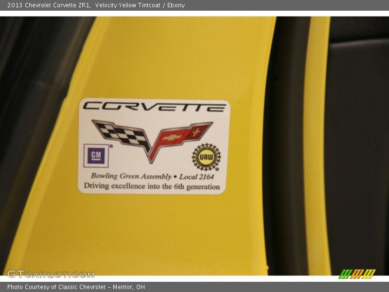 Velocity Yellow Tintcoat / Ebony 2013 Chevrolet Corvette ZR1