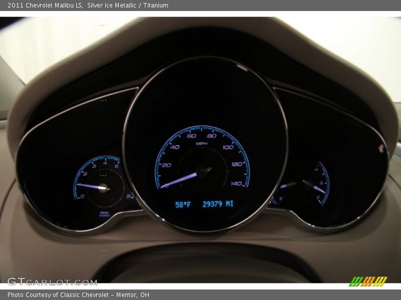 Silver Ice Metallic / Titanium 2011 Chevrolet Malibu LS