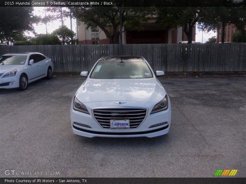 Casablanca White / Black 2015 Hyundai Genesis 5.0 Sedan