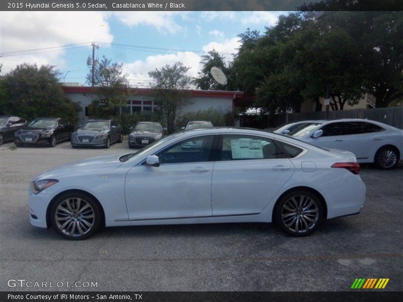 Casablanca White / Black 2015 Hyundai Genesis 5.0 Sedan