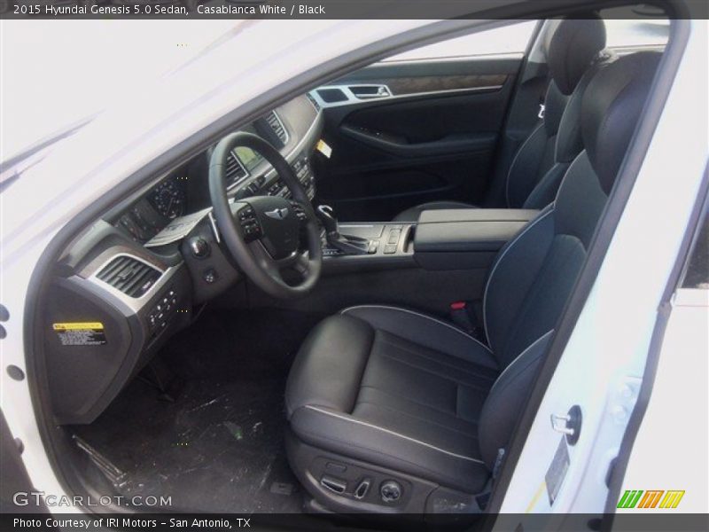 Casablanca White / Black 2015 Hyundai Genesis 5.0 Sedan