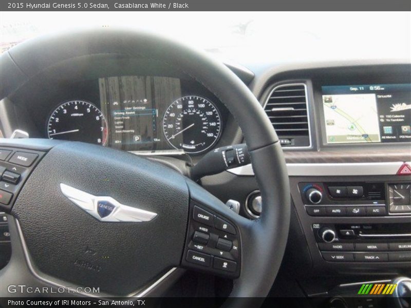 Casablanca White / Black 2015 Hyundai Genesis 5.0 Sedan