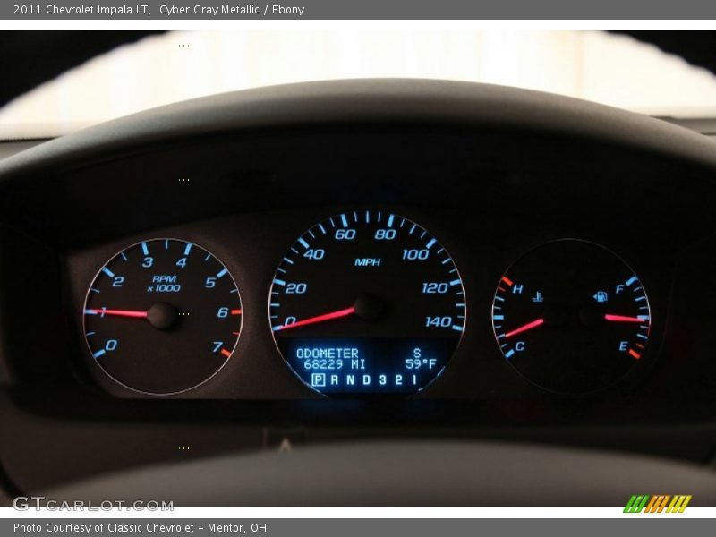 Cyber Gray Metallic / Ebony 2011 Chevrolet Impala LT