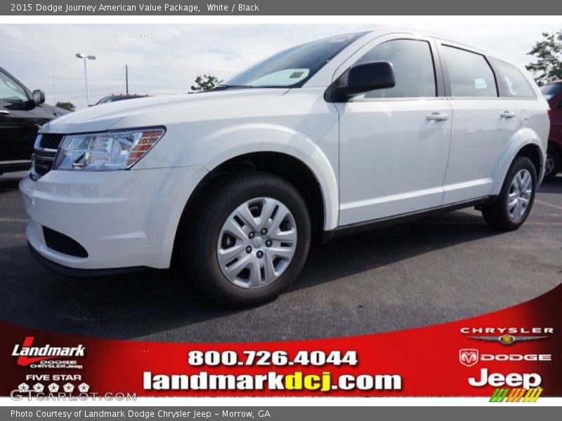White / Black 2015 Dodge Journey American Value Package