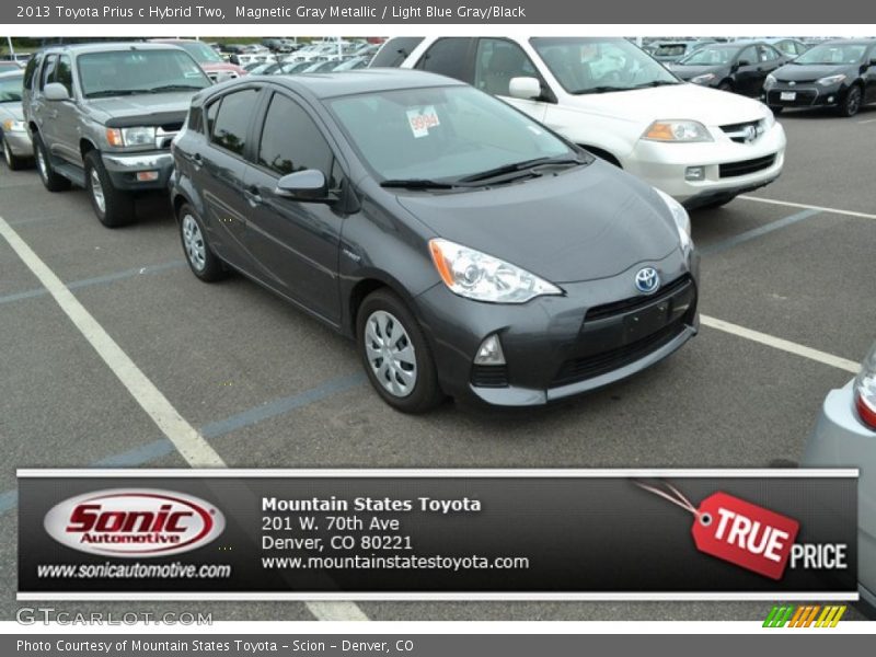 Magnetic Gray Metallic / Light Blue Gray/Black 2013 Toyota Prius c Hybrid Two
