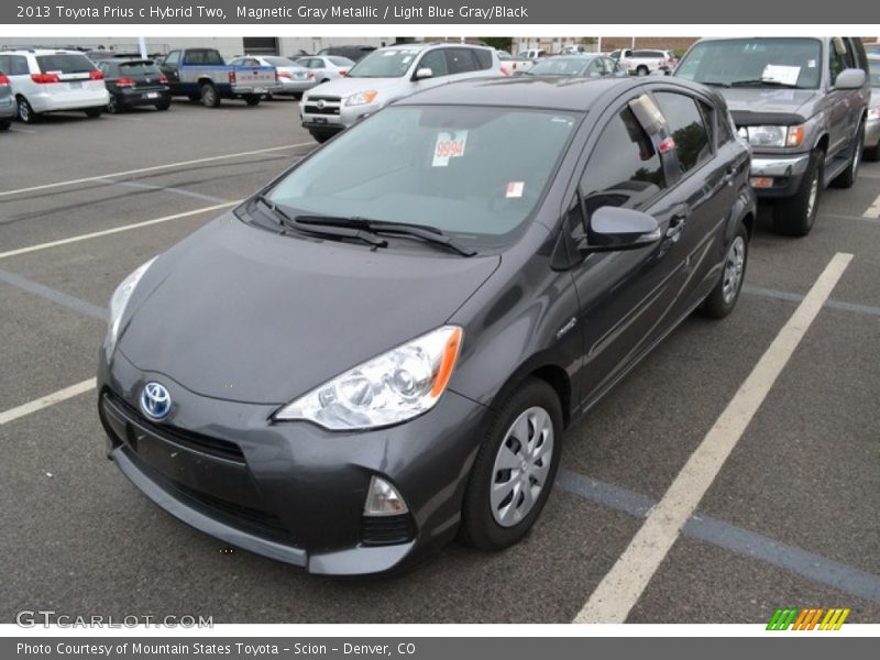 Magnetic Gray Metallic / Light Blue Gray/Black 2013 Toyota Prius c Hybrid Two