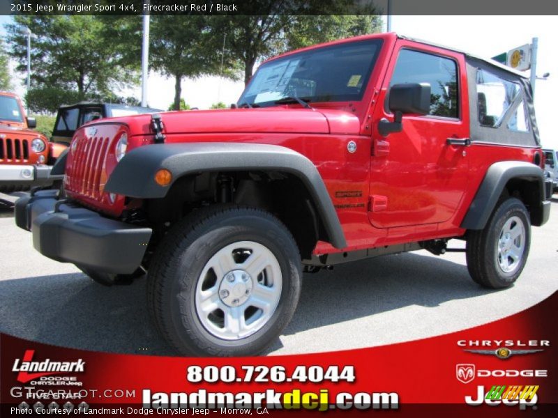 Firecracker Red / Black 2015 Jeep Wrangler Sport 4x4