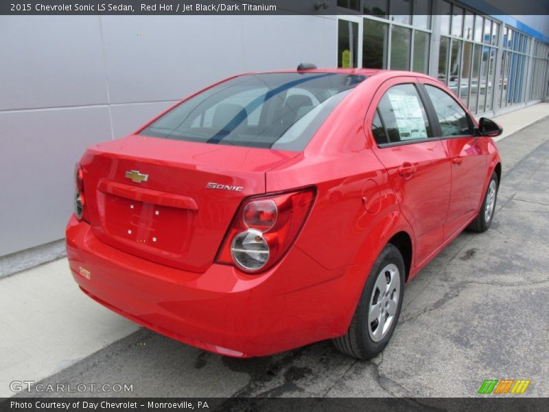 Red Hot / Jet Black/Dark Titanium 2015 Chevrolet Sonic LS Sedan