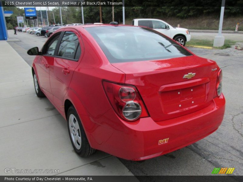 Red Hot / Jet Black/Dark Titanium 2015 Chevrolet Sonic LS Sedan