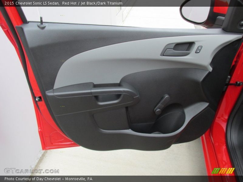 Red Hot / Jet Black/Dark Titanium 2015 Chevrolet Sonic LS Sedan