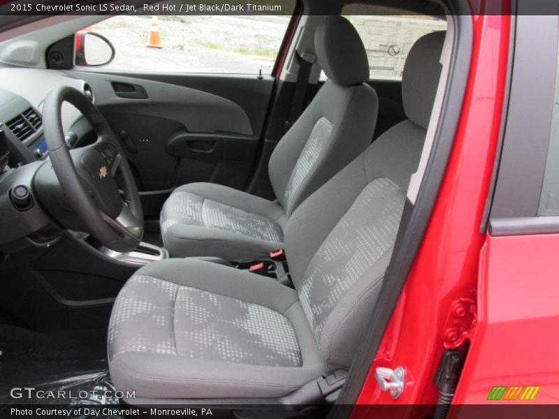 Red Hot / Jet Black/Dark Titanium 2015 Chevrolet Sonic LS Sedan