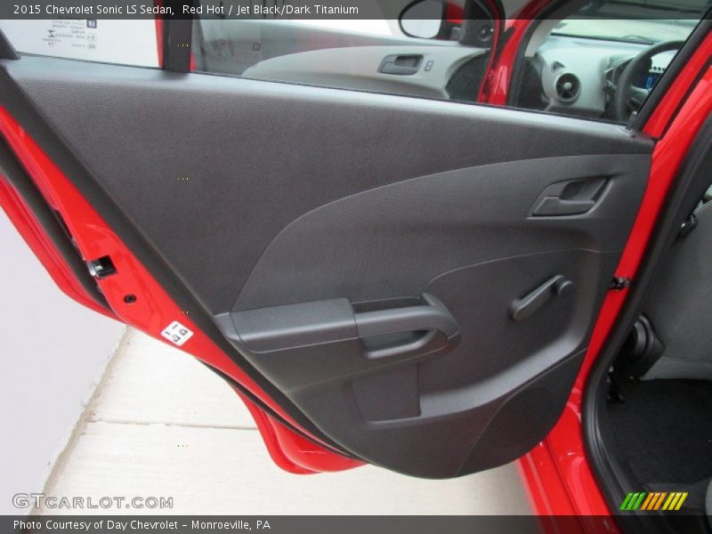 Red Hot / Jet Black/Dark Titanium 2015 Chevrolet Sonic LS Sedan