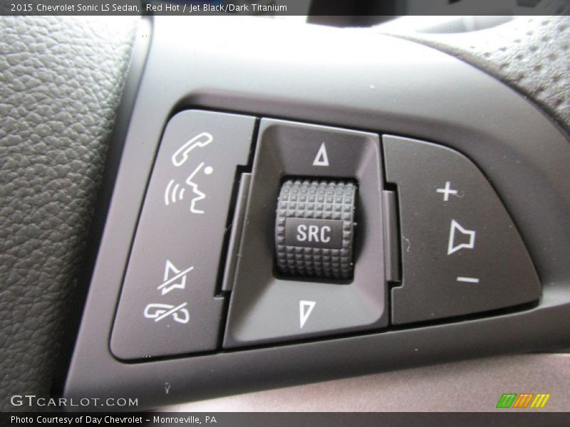 Red Hot / Jet Black/Dark Titanium 2015 Chevrolet Sonic LS Sedan