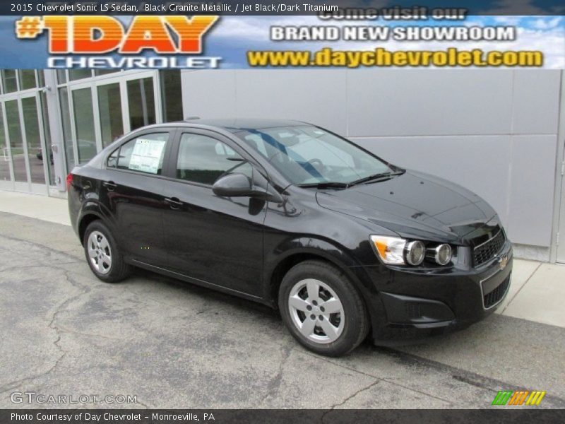 Black Granite Metallic / Jet Black/Dark Titanium 2015 Chevrolet Sonic LS Sedan