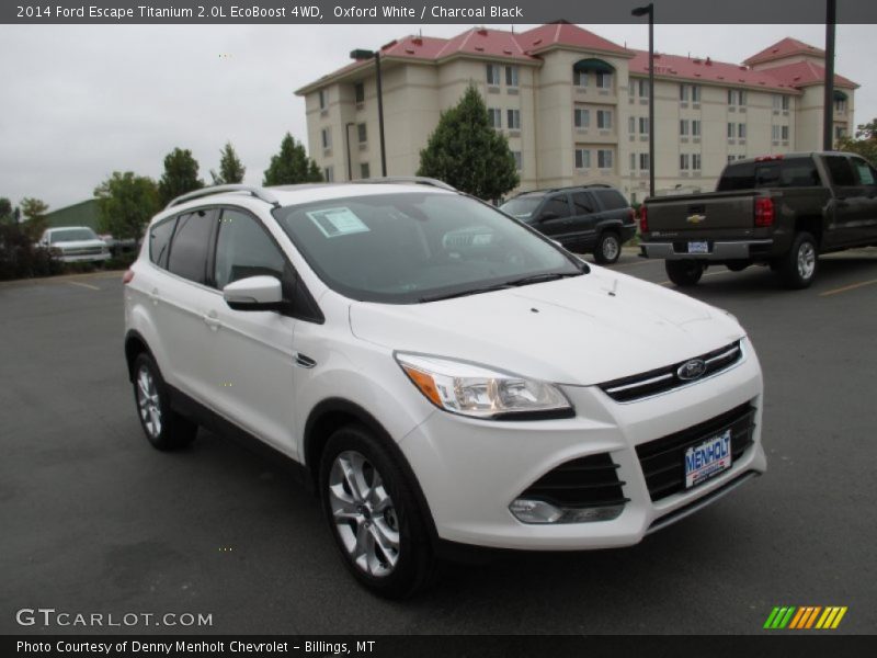 Oxford White / Charcoal Black 2014 Ford Escape Titanium 2.0L EcoBoost 4WD