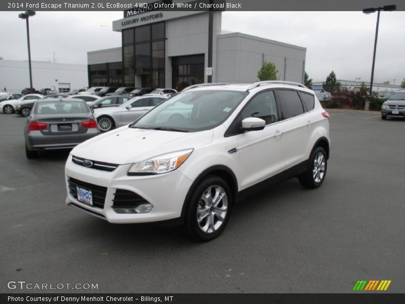 Oxford White / Charcoal Black 2014 Ford Escape Titanium 2.0L EcoBoost 4WD