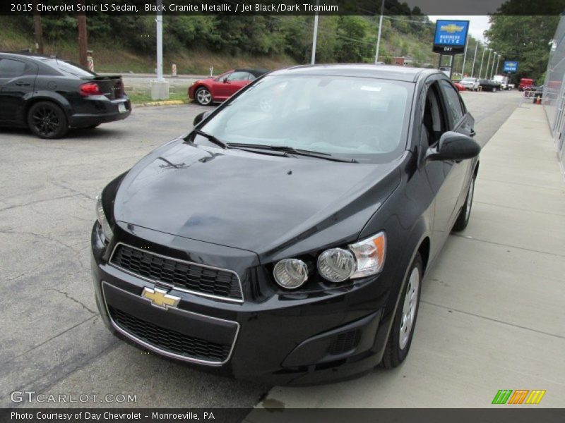 Black Granite Metallic / Jet Black/Dark Titanium 2015 Chevrolet Sonic LS Sedan