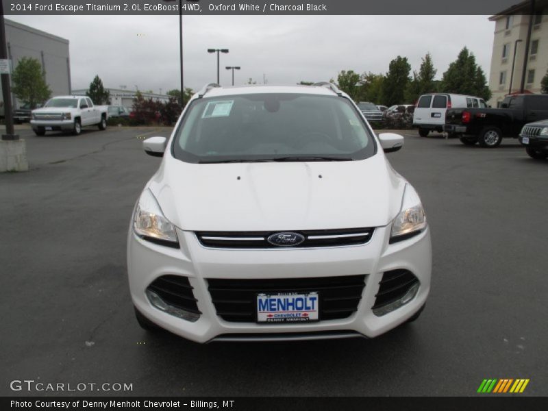 Oxford White / Charcoal Black 2014 Ford Escape Titanium 2.0L EcoBoost 4WD