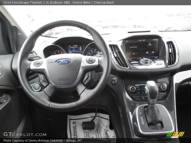 Oxford White / Charcoal Black 2014 Ford Escape Titanium 2.0L EcoBoost 4WD