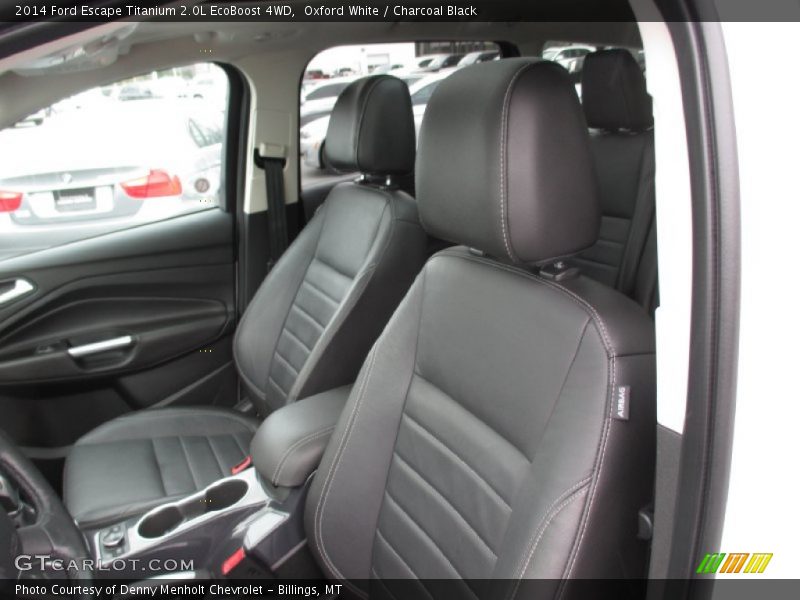 Oxford White / Charcoal Black 2014 Ford Escape Titanium 2.0L EcoBoost 4WD