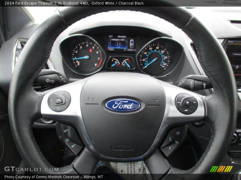 Oxford White / Charcoal Black 2014 Ford Escape Titanium 2.0L EcoBoost 4WD