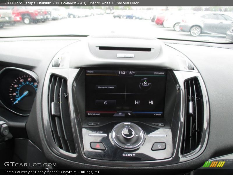 Oxford White / Charcoal Black 2014 Ford Escape Titanium 2.0L EcoBoost 4WD