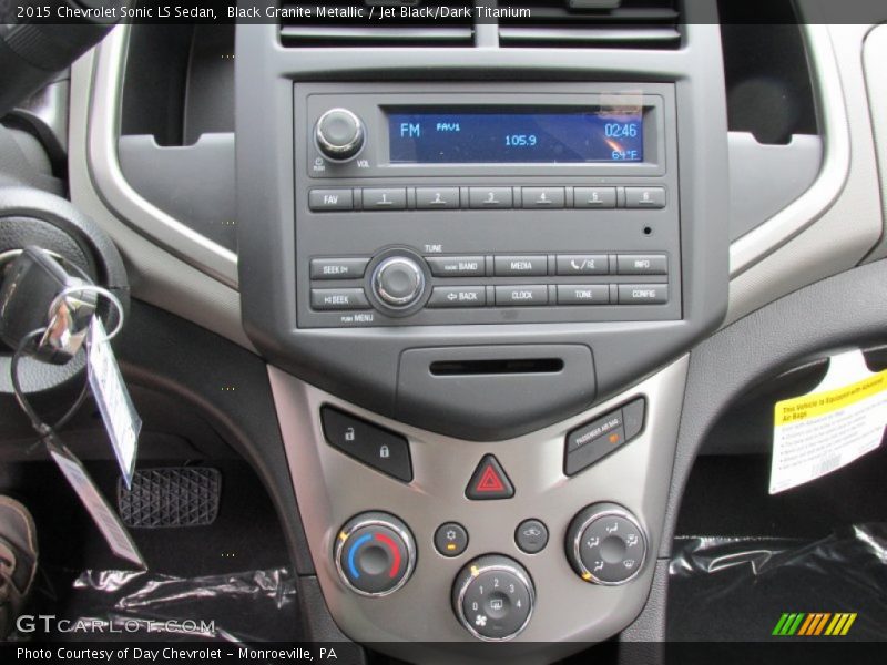 Black Granite Metallic / Jet Black/Dark Titanium 2015 Chevrolet Sonic LS Sedan