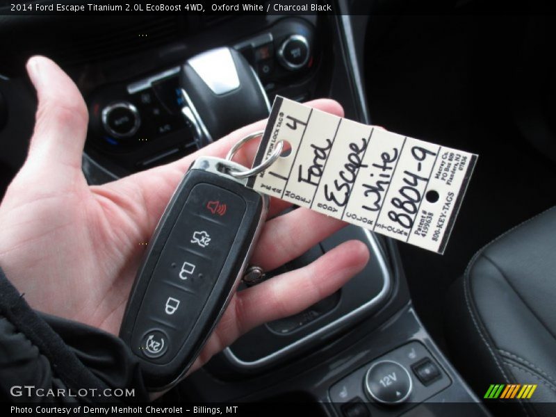 Oxford White / Charcoal Black 2014 Ford Escape Titanium 2.0L EcoBoost 4WD