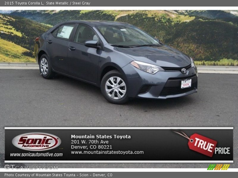 Slate Metallic / Steel Gray 2015 Toyota Corolla L