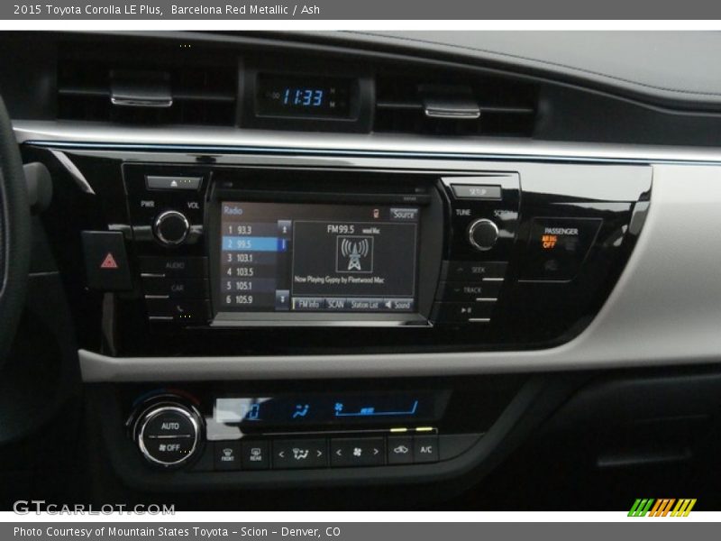 Controls of 2015 Corolla LE Plus