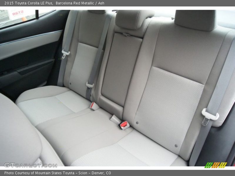 Rear Seat of 2015 Corolla LE Plus